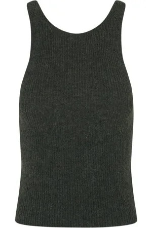 Cortana Strik, Dame, Grøn, M, Uld, Grøn Alpaka Silke Tanktop