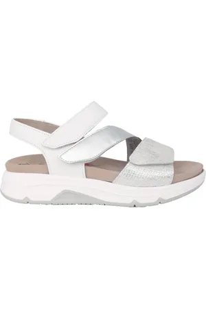 Gabor Sko, Dame, Hvid, 40 EU, Læder, Rollingsoft Sensitive flade sandaler