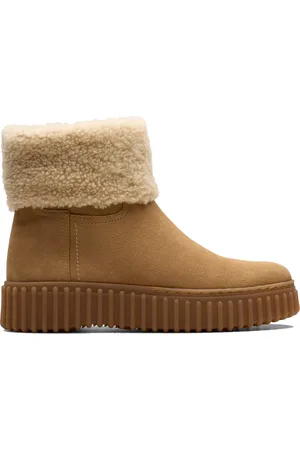 Clarks Sko, Dame, Brun, 36 EU, Uld, Tan Lined Torhill Turn Sko