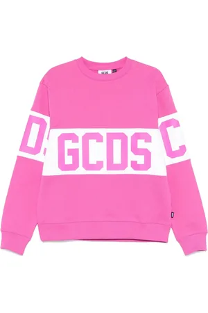 GCDS Strik, Herre, Lyserød, S, Purple Crewneck Sweater