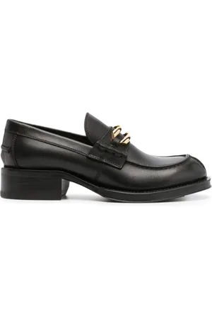 Lanvin Sko, Dame, Sort, 40 EU, Læder, Sorte læderloafers med spædedetalje