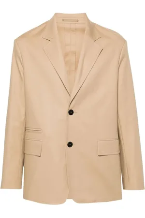 Lanvin Jakke, Herre, Brun, M, Bomuld, Enkeltknappet, skræddersyet blazer