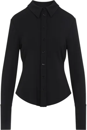 Sportmax Bluser & Skjorter, Dame, Sort, M, Elegant Candido Skjorte