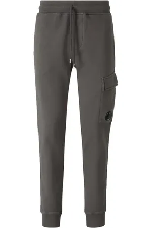 C.P. Company Bukser, Herre, Grå, S, Bomuld, Farvet Fleece Sweatpant med Lomme