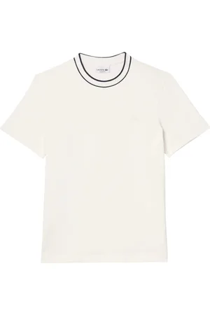 Lacoste Top, Herre, Hvid, 4XL, Bomuld, Casual bomulds T-shirt