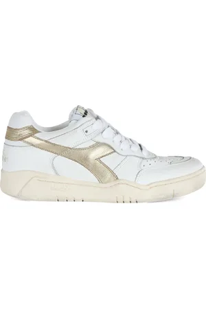 Diadora Sko, Dame, Hvid, 39 EU, Læder, Laminerede Læder Sneakers
