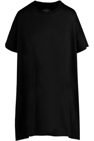 Bomboogie Kjole, Dame, Sort, XL, Bomuld, Løstsiddende Kjole med Rund Hals