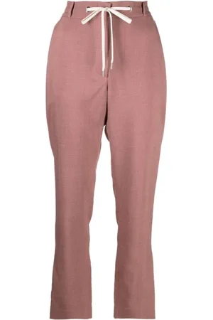 ELEVENTY Bukser, Dame, Lyserød, 2XS, Polyester, Casual Bukser med Snøre