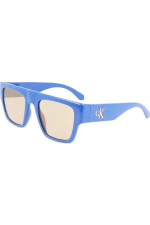 Calvin Klein Tilbehør, unisex, Blå, 53 MM, Uld, Stilfulde Solbriller