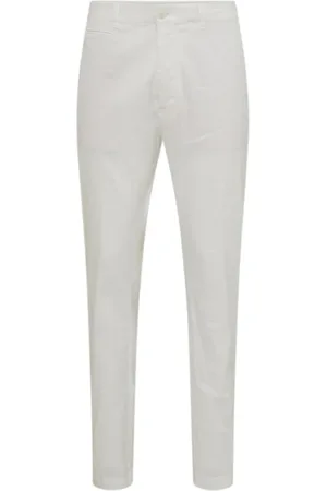 Drykorn Bukser, Herre, Hvid, W33, Bomuld, Slim Fit Linned- og Bomulds Chino