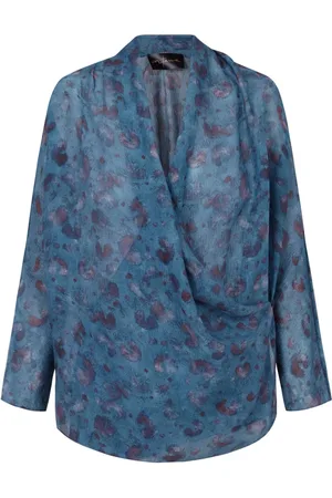 Cortana Bluser & Skjorter, Dame, Flerfarvet, 2XL, Sophia, silkebluse med ø-print