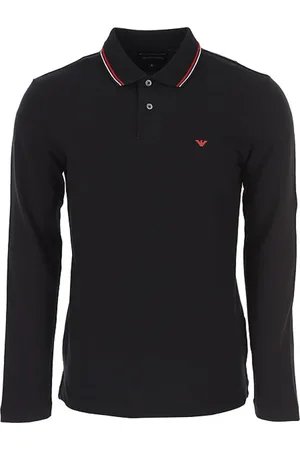 Emporio Armani Top, Herre, Sort, L, Uld, Klassisk poloshirt