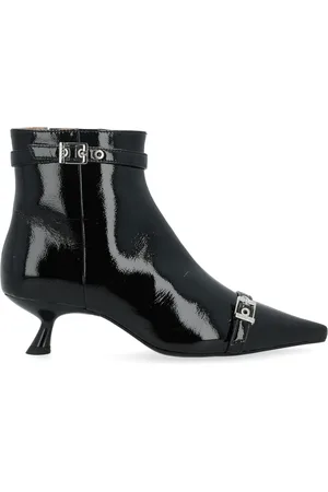 Ganni Sko, Dame, Sort, 37 EU, Eyelets Kitten Heel Støvle Napla