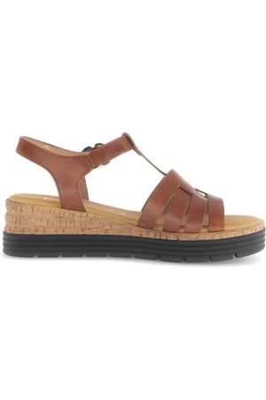 Gabor Sko, Dame, Brun, 35 EU, Læder, Brun sandal med velcro-lukning