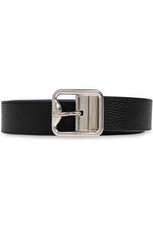 Burberry Tilbehør, Herre, Sort, 105 CM, Tyl, Reversibelt Logo Graveret B-spænde Bælte