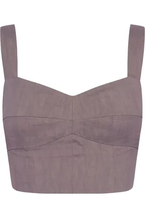 Cortana Top, Dame, Lilla, XS, Uld, Lavendel Bustier Top med Brede Stropper