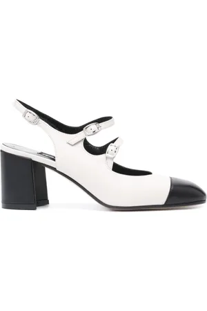 Carel Sko, Dame, , 39 EU, Læder, Slingback i læder med blokhæl