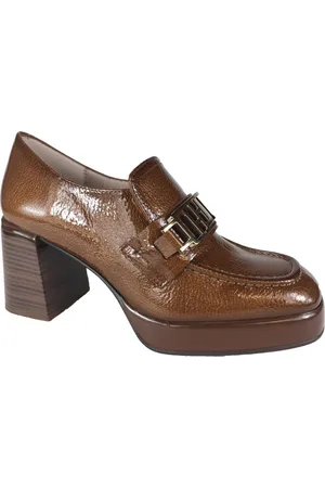 Hispanitas Sko, Dame, Brun, 35 EU, Uld, Stilfulde Moccasin Pumps