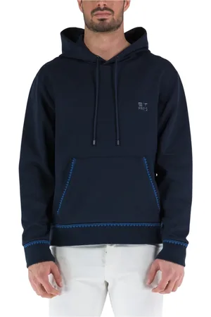 Etro Sweathshirts & Hoodies, Herre, Blå, L, Bomuld, French Terry Hættetrøje