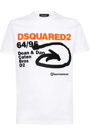 Dsquared2 Top, Herre, Hvid, 2XL, Bomuld, Bomuld T-Shirt