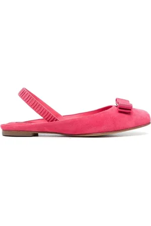Salvatore Ferragamo Sko, Dame, Lyserød, 35 1/2 EU, Uld, Ballerina Sko i Ruskind