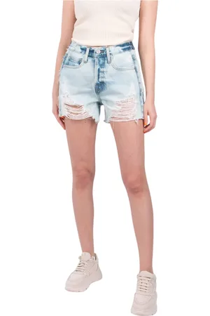 Frame Shorts, Dame, Blå, W27, Bomuld, Relaxed Short Reverse Side Talia Combo