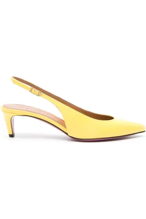 Marni Sko, Dame, Gul, 36 EU, Gul Mid Heel Slingback Strap
