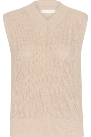INWEAR Strik, Dame, , L, Bomuld, V-hals Strik Trøje Haze Melange