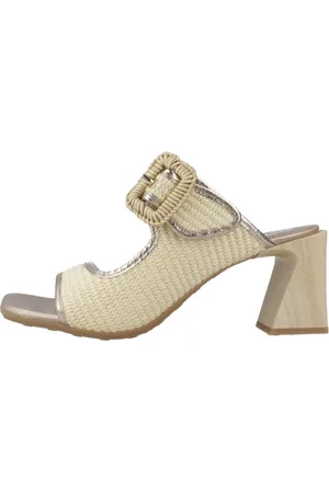 Hispanitas Sko, Dame, Brun, 38 EU, Uld, Stilfuld Hælede Mules Sandal