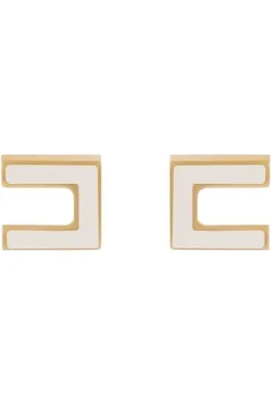 Elisabetta Franchi Tilbehør, Dame, Gul, ONE SIZE, Uld, Stilfulde Øreringe