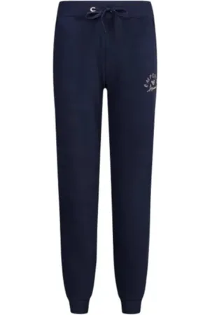 Emporio Armani Bukser, Dame, Blå, M, Bomuld, Regular Fit Underbukser Sweatpants