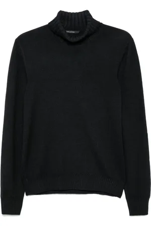 TAGLIATORE Strik, Herre, Grå, XL, Uld, Turtleneck Sweater