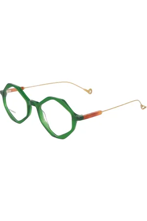Eyepetizer Tilbehør, unisex, Grøn, 48 MM, Moderne Uregelmæssige Briller Judith Opt