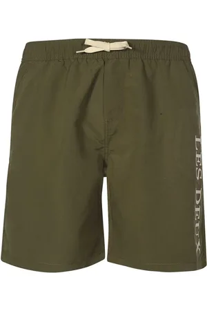 Les Deux Badetøj, Herre, Grøn, L, Polyester, Print Badeshorts med justerbar talje