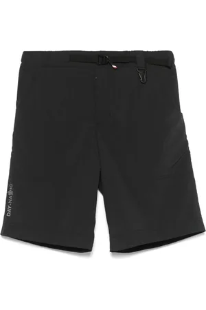 Moncler Shorts, Herre, Sort, L, Uld, Sort med logo og sidespænde