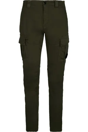 C.P. Company Bukser, Herre, Grøn, S, Bomuld, Stretch Sateen Cargo Bukser
