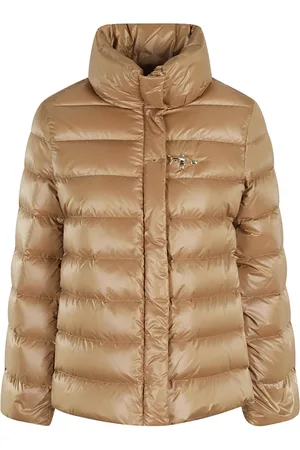 FAY Jakke, Dame, Brun, S, Uld, Hætteforet Puffer Jakke med Hægte