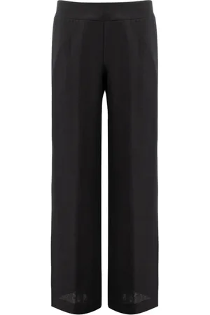 ERMANNO SCERVINO Bukser, Dame, Sort, M, Linned, Wide Bukser