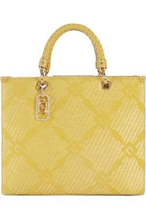 Elisabetta Franchi Taske, Dame, Gul, ONE SIZE, Uld, Guld Metal Accessory Skuldertaske