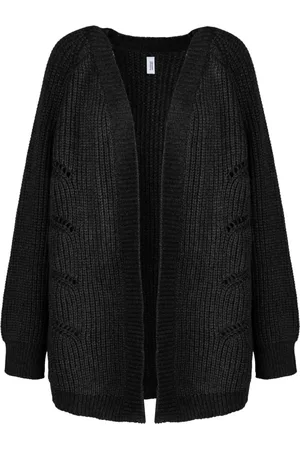 Bomboogie Strik, Dame, Sort, L, Uld, Blød Uld Tricot Cardigan