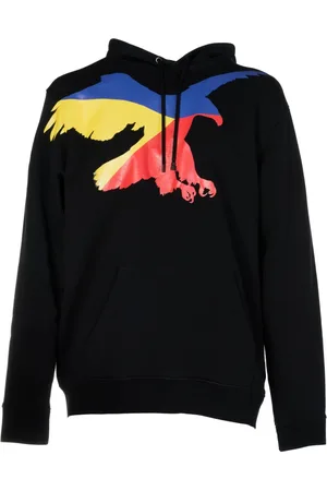 MARCELO BURLON Sweathshirts & Hoodies, Herre, Sort, M, Uld, Eagle Hættetrøje
