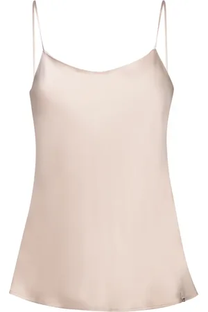 HERNO Top, Dame, , S, Satin, Elegant Satinbluse med Tynde Stropper