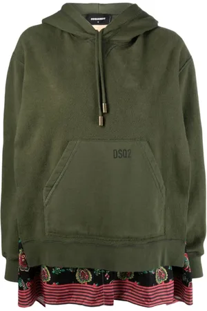 Dsquared2 Sweathshirts & Hoodies, Dame, Grøn, XS, Bomuld, Grøn Hættetrøje