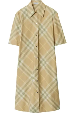 Burberry Kjole, Dame, , XS, Bomuld, Vintage Check Skjortekjole
