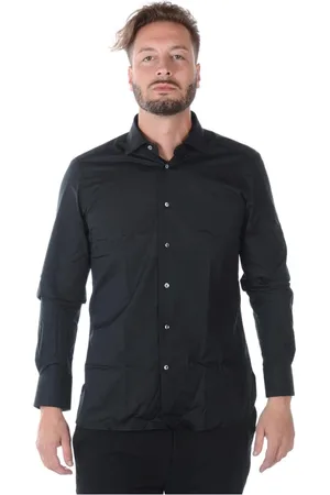 Ermenegildo Zegna Skjorte, Herre, Sort, M, Bomuld, Trofeo Comfort Skjorte