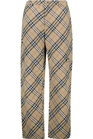 Burberry Bukser, Herre, , L, Bomuld, Checkerede Straight Bukser
