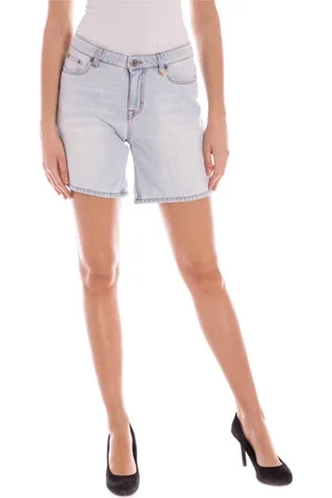 GANT Shorts, Dame, Blå, W27, Bomuld, Kontrastsøm Bomulds Jeans & Bukser