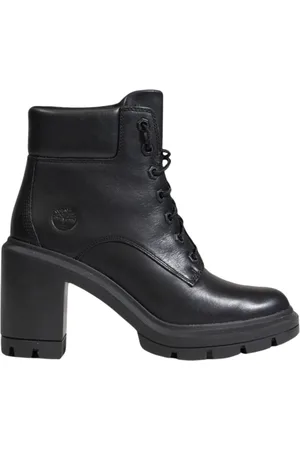 Timberland Sko, Dame, Sort, 38 EU, Læder, Allington Heights 6 Inch Snørestøvler