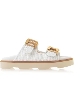 Hogan Sko, Dame, Hvid, 35 1/2 EU, Uld, Stilfuld Sandal