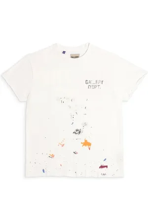 GALLERY DEPT. Top, Herre, Hvid, M, Bomuld, Håndmalet Distressed Boadwalk T-shirt